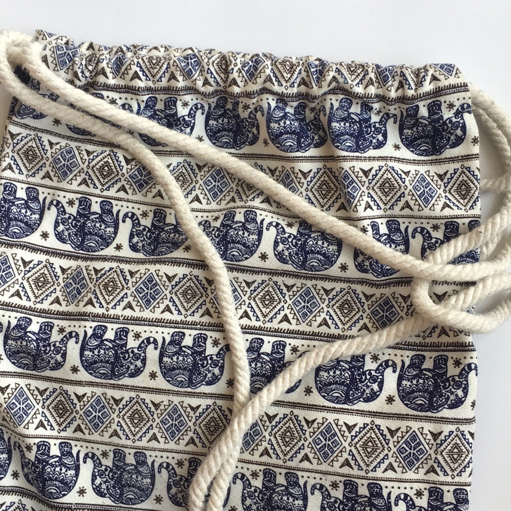 Lightweight Drawstring Canvas Bag Backpack - image 5